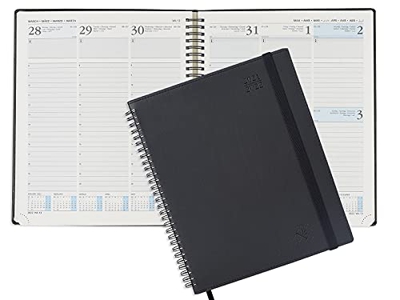 Agenda 2021 2022 Semana Vista - POPRUN Agendas Escolares Semanal Vertical con Intervalo Horario - Espiral Tapa Blanda, Agosto 2021 a Agosto 2022 - Apr