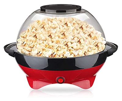 Stir Crazy Popcorn Popper Machine, Fast Hot Air Popper con tapa, 5 L, gran capacidad 220 V (tamaño: 35,5 x 35 x 20 cm)