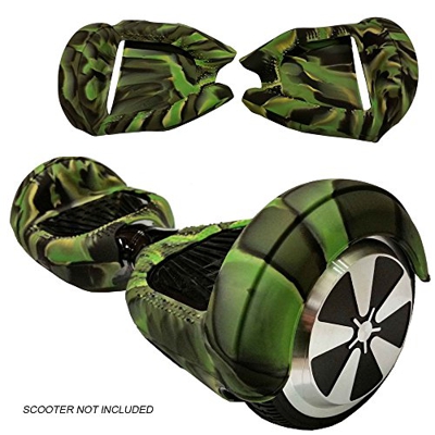 SILISKINZ® Cubierta de la Caja de la Jalea del silicón de Hoverboard de 360 ​​Grados - para 6.5"Sleg de la Rueda de Swegway 2 (Camo)