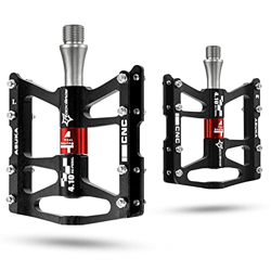 ROCKBROS Pedales de Bicicleta 4 Rodamientos de Aleación de Aluminio Plataforma CNC Ligero Antideslizante para MTB Bici de Carretera Bici Plegable 9/16 características