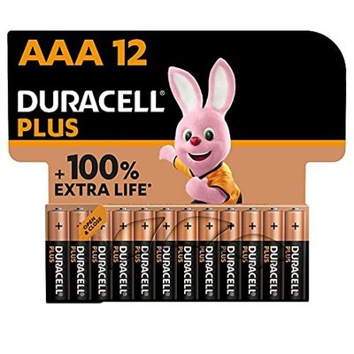 Anand-Duracell Plus Power AAA Alkaline Battery (Pack 12) MN2400B12PLUS NUEVO