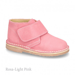 Bota Safari O Pisacacas Sin Cordones En Piel Serraje. 21 Rosa precio