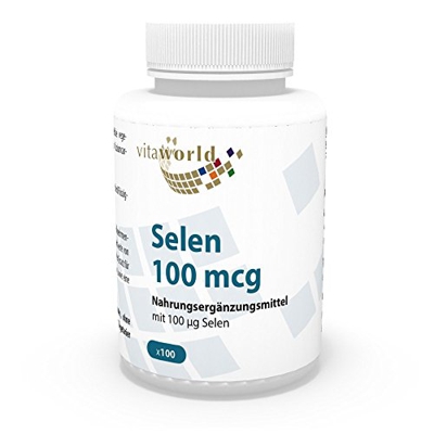Selenio 100mcg 100 Cápsulas vegetales - Vita World Producción Farmacia Alemania