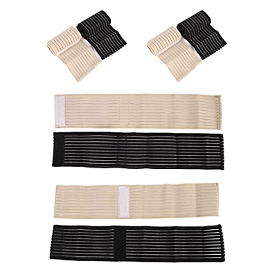 MoK 8 Piezas Muñequera de Protección de Muñeca, Mano Férula de Compresión, Compresión Muñequera Elástico, para Fitness, Gimnasia, Tenis, Levantamiento