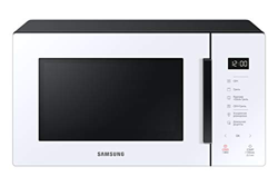 Samsung MG23T5018AW - Horno microondas de 23 litros, 1100 W, cocción automática y Home Dessert, Glass Design, blanco en oferta
