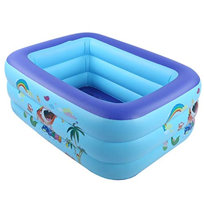 Jopwkuin Piscina Inflable, Piscina Plegable de plástico fácil de drenar el Agua para el Patio del jardín de su casa