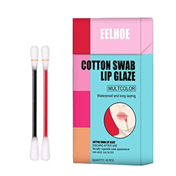 likeitwell Lápiz Labial Con Hisopo De Algodón, Color Deslumbrante A Prueba De Agua, Esmalte De Labios Antiadherente Hidratante De Larga Duración, Acei precio