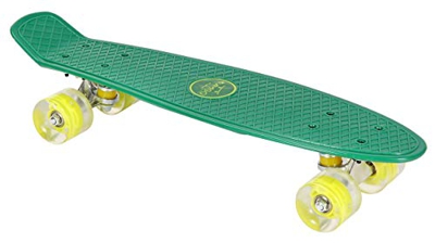 AMIGO - Monopatín con iluminación LED (55,5 cm), color verde