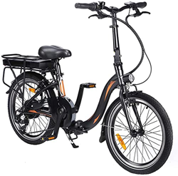 Bicicleta eléctrica plegable de 20 pulgadas, bicicleta eléctrica plegable, bicicleta eléctrica plegable con luz LED, para hombre y mujer, capacidad de precio