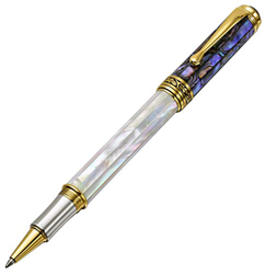 Xezo Maestro Oceanic Origin Iridescente Blanco Madre Perla y Paua Sea Shell Serialized Fine Rollerball Pen Chapado en oro de 18 quilates. No hay dos i precio