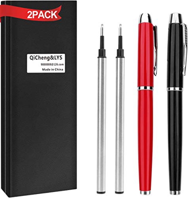 Hermoso bolígrafo (acero inoxidable) y bolígrafo de gel, recarga oleosa, el mejor regalo de bolígrafo para hombres y mujeres, oficina administrativa p