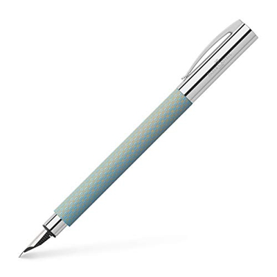 Faber-Castell 147002 Ambition Opart - Pluma estilográfica (punta fina, 1 unidad), color azul