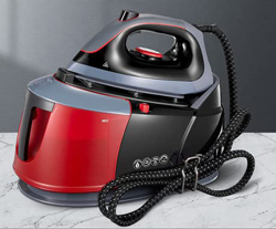 Plancha a vapor con caldera, 7 bar, plancha profesional, 2400 W, generador de agujas de vapor en oferta, vapor máximo 300 g/min, rojo/negro precio