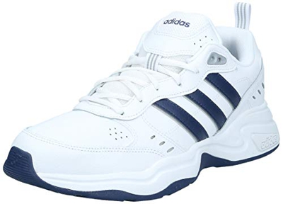 Adidas Strutter, Zapatillas Deportivas Fitness y Ejercicio Hombre, Blanc Bleu Foncã Argent Mat, 42 2/3 EU