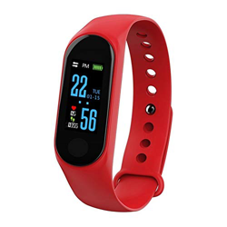Pulsera de fitness resistente al agua IP68 monitor de fitness pantalla a color monitor de actividad reloj inteligente pulsómetro podómetro para mujer  en oferta
