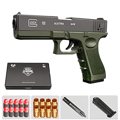 HEHUO Classic Glock & M1911 Soft Bullet Toy Gun - 1: 1 Size Boys Toy Guns,Shell Ejection Soft Bullet Toy Gun,Colorful Toy Gun, with Magazine and Bulle