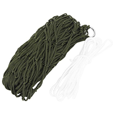 Hamaca de malla al aire libre, 200x80cm Tela de nylon espesa se siente más relajado para jardín al aire libre, playa, entretenimiento interior, descan