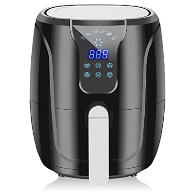 Freidora sin Aceite, 3,6L Freidora de Aire Caliente con 6 Programas, Air Fryer con Temperatura y Temporizador Ajustable, Cesta Antiadherente, Libre de