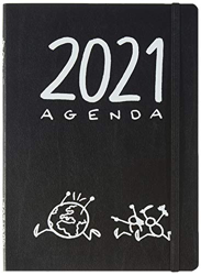 Miquelrius - Agenda 2021 T-Diary, Español, Semana Vista, Tamaño 155 x 213 mm (A5), Papel 90 g, Cubierta Flexible en Cuero Regenerado, color Negro, Com características