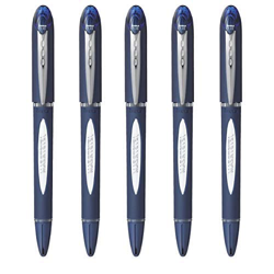 Uni- Bola Jet Stream SX-217 0.7MM Rodillo Bolígrafo En Negro y Azul Tinta Colores (Paquete De 5) - Azul precio