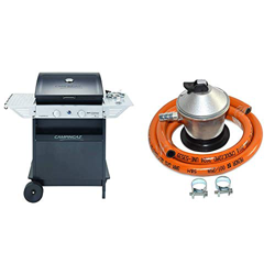 Campingaz Xpert 200 LS Rocky Barbacoa gas piedra volcanica, parrilla gas con 2 quemadores compactos, 8.2 kW + S&M 321771 Regulador de Gas Butano Goma  características