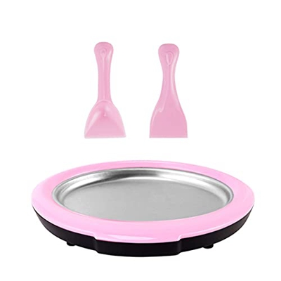 shandianniao Mini máquina de Yogurt Frito con 2 Velas pequeñas máquina de Helado Fried Ice Bandeja casera Helado Máquina de Rollo a casa (Color : A)