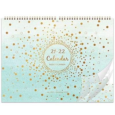 Calendario de Pared Eono 2021, Calendario del planificador familiar para 2021, el planificador mensual es de Enero de 2021 a Diciembre de 2021, Bolsil