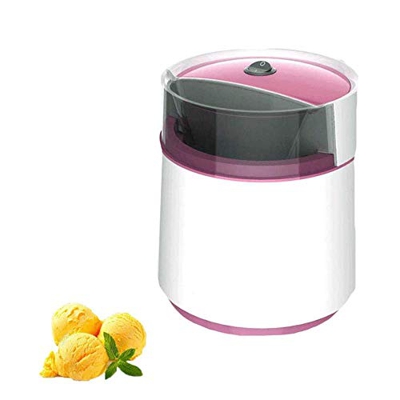 Helado de Helados con Unidad de Mezcla extraíble y contenedor de congelador de Doble Pared, Yogur, Sorbete y Helado, 1.5L (Color: Rosa) jianyou (Color