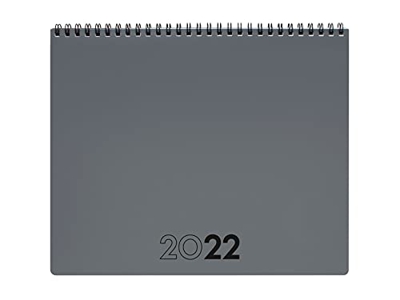 Finocam - Planificador Agenda 2022 Mensual de Enero 2022 a Diciembre 2022 (12 meses) 250x200 mm Notas Gris Internacional