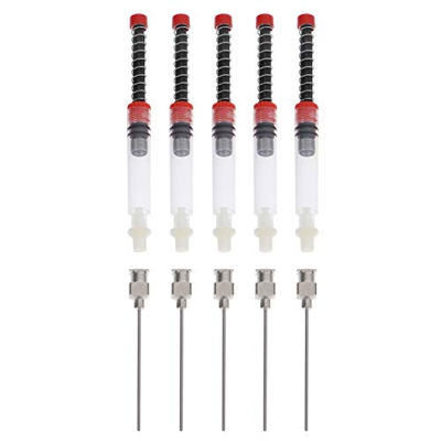 NUOBESTY 5 Piezas de Jeringa de Llenado de Tinta con Punta de Aguja Plástica para Pluma Estilográfica Roja