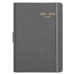 Agenda 2021-2022 A5 Página al día - Julio 2021-junio 2022, Agenda Anual 2021-2022, Planificador diario 2021-2022, 14,8 cm × 21,4 cm, gris características