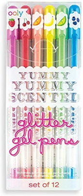 Bolígrafo gel purpurina con olor Yummy Yummy (12 colores)