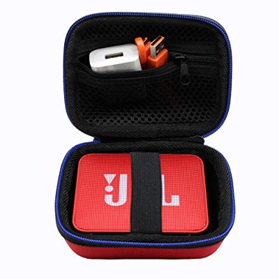 Duro Viaje Estuche Bolso Funda para JBL GO/JBL Go 2 - Altavoz inalámbrico con Bluetooth por GUBEE (Rojo)