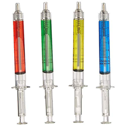 Bolígrafos Pens Retrstable Jeringa Puntos De Bola De Inyección Pluma De Jeringa Pens Smooth Gel Pens Conjunto Nurse Regalos Oficina Estacionaria 4pcs precio
