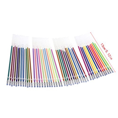 SUCHUANGUANG 48 Colores 0,38mm recargas de bolígrafo de Tinta de Gel para papelería Pastel de neón metálico Brillante 48 Colores Cartucho de bolígrafo