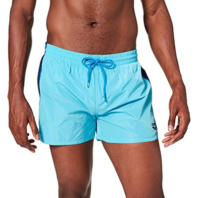 ARENA Barth X-Short Swim Trunks, Mens, Sea Blue-Navy-Pix Blue, L