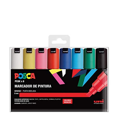UNI Posca Set PC 8K Basic - Pack 8 rotuladores