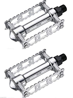ONOGAL 2X Pedales Retro Aluminio Pulido Eje de Acero Rodamientos de Bola Bicicleta 2894
