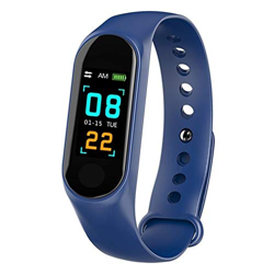 Pulsera de fitness resistente al agua IP68 monitor de fitness pantalla a color monitor de actividad reloj inteligente pulsómetro podómetro para mujer  en oferta