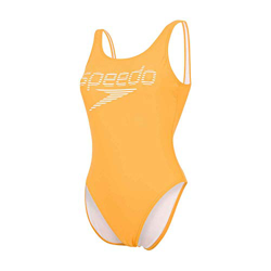 Speedo Stripe Logo Deep U-Back de 1 Pieza, Pernera Alta Bañador, Mujer, Mango/Blanco, 38 (ES 44) características