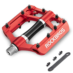 ROCKBROS Pedales Bicicleta Montaña MTB Carretera de Aleación Aluminio Gran Plataforma Rodamiento Sellado Antideslizantes, Unisex precio