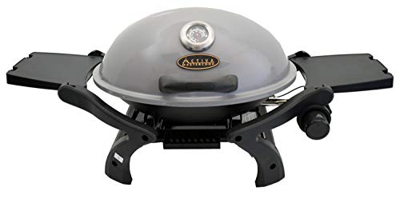 ACTIVA Barbacoa de gas de mesa de gas, parrilla de mesa de gas, parrilla de camping, quemador de 3,4 kW, barbacoa de mesa para exteriores, color gris
