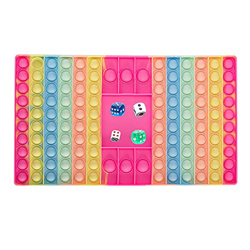 NAUXIU 5 piezas 4 Dados,2 Coloridos,2 Blancos,1 Tablero de Ajedrez,Big Pop It Fidget Toy,Juguete Fidget de Gran Tamaño,Tablero de Ajedrez Arcoíris,Jug características