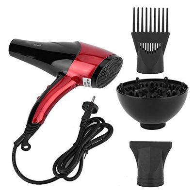 Secador de pelo de 2000 W, secador de pelo de bajo ruido de secado rápido iónico negativo, secador de pelo de salón profesional con difusor, concentra