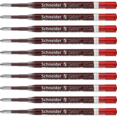 Schneider 103902 Gelion 39 - Recambio gel para bolígrafo (lote de 10 unidades), color rojo