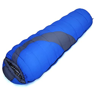 Saco de Dormir de algodón para Momia, 3 Estaciones para Clima cálido y Fresco, portátil, Mochila para Senderismo, Bolsa para Acampar con Almohada para