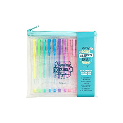 Mr. Wonderful Set of 12 coloured pens - Happiness looks great on you, WOA11151EM