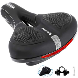 CYCLESPEED Cojín de gel para sillín bicicleta, amortiguador golpes, impermeable, reflectante, alta seguridad, con memoria engrosada, bicicleta hombre  características