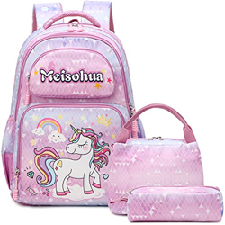Mochila Unicornio niña Mochila Escolar Impermeable Mochila Infantil Bolso para Chicas para La Escuela,Viajes,Intemperie con Bolsa para Almuerzo y Estu precio