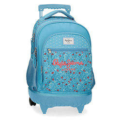 Pepe Jeans AVA Mochila 2 Ruedas Azul 33x44x21 cms Poliéster 30,49 L precio